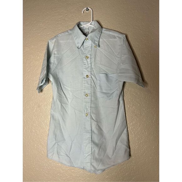 Boys K-Mart Vintage 1960’s preppy casual button up shirt sleeve t-shirt - size 1 - Picture 1 of 4